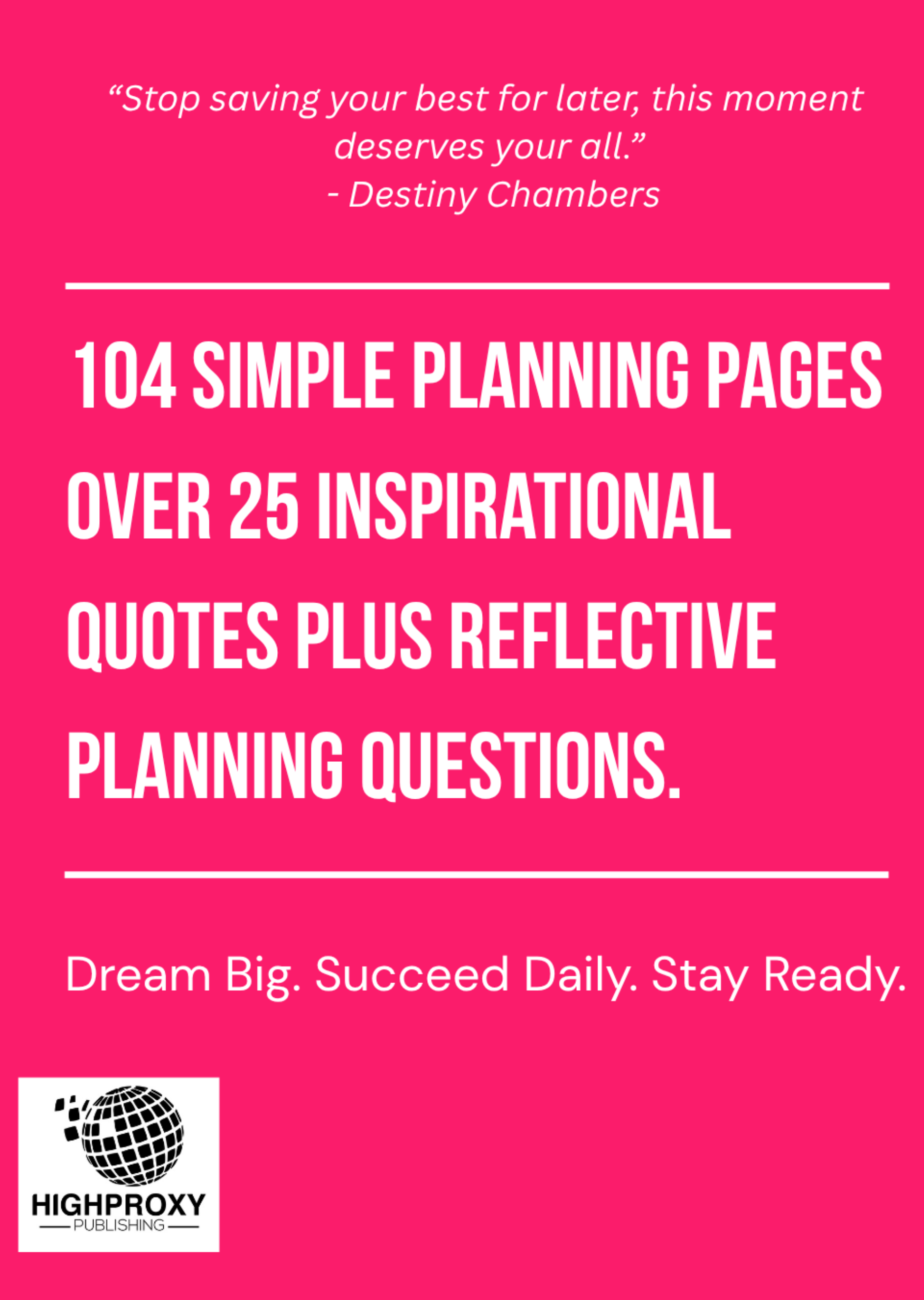 Stay Ready Planning Motivation