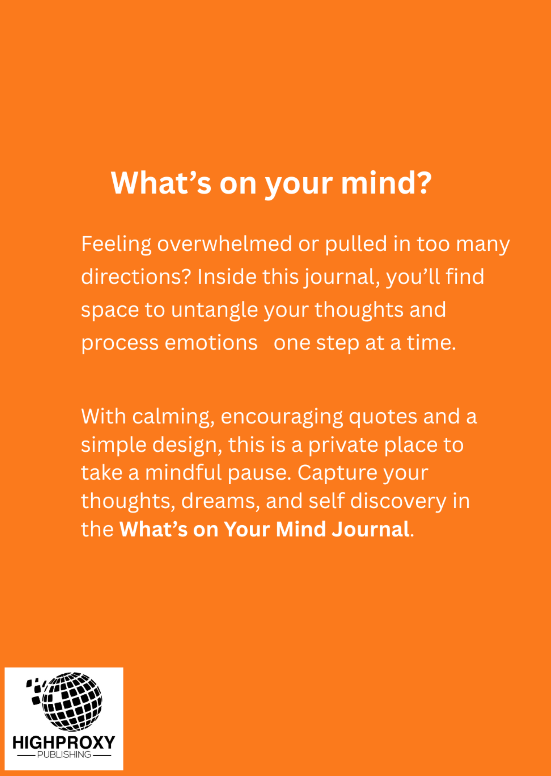 What's On Your Mind Journal