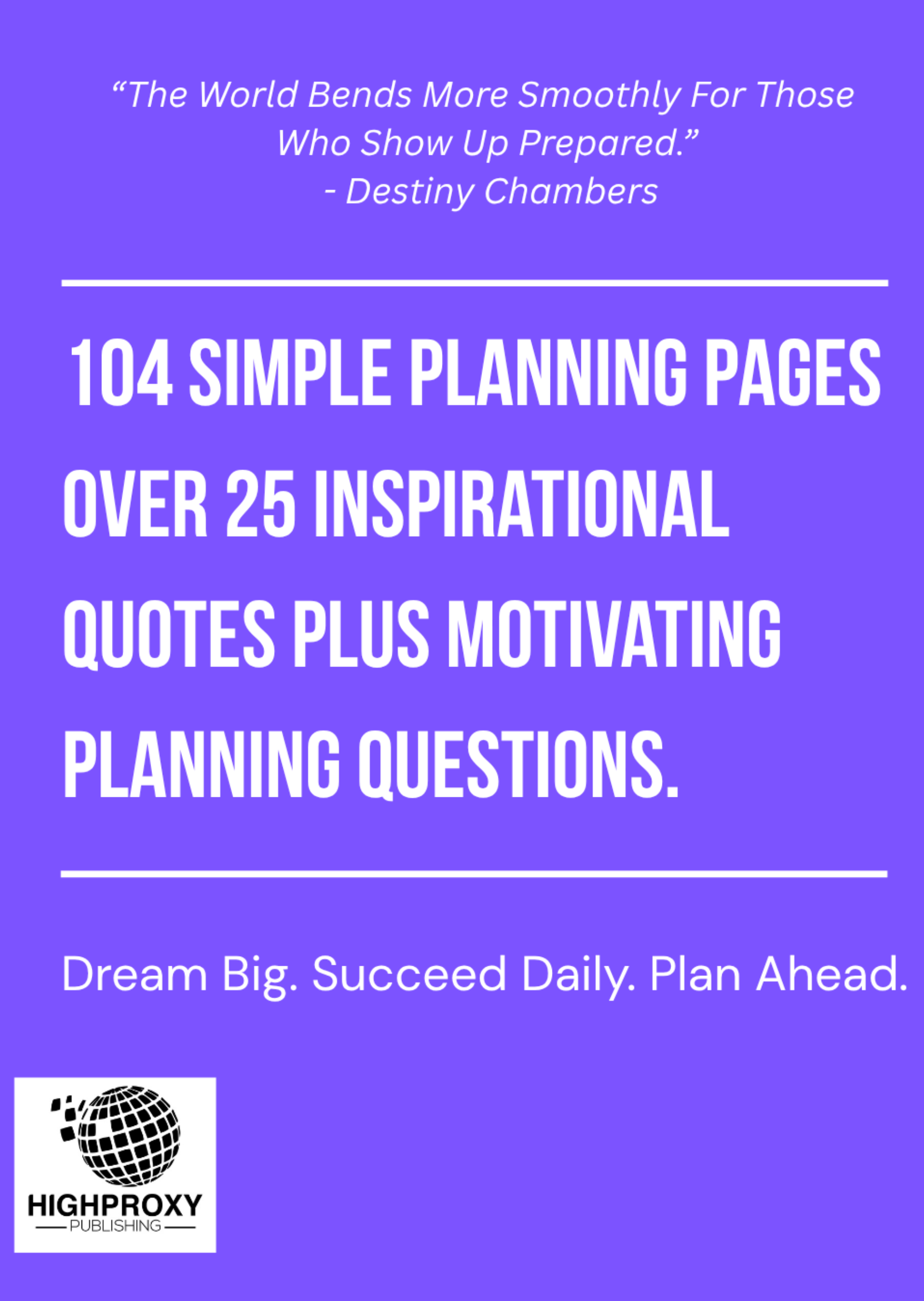 Plan Ahead Planning Motivation
